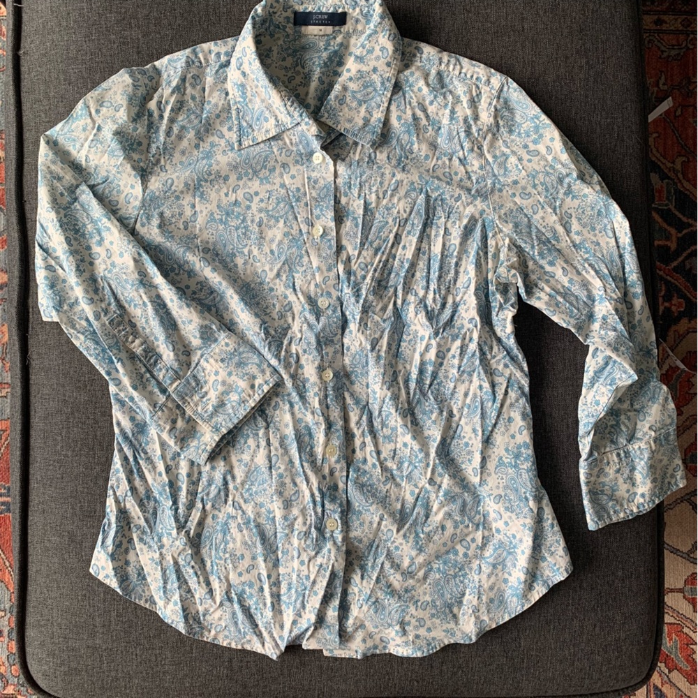 Cottage Core 1970s Dress Shirt